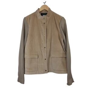 Harve Benard By Benard Haltzman Jacket Womens Small Beige Knitted Arms
